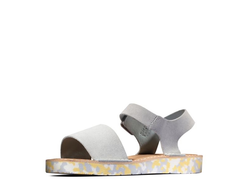 Clarks Lunan Strap. Flat Sandals Light Blue Women - India T6Y1197-Q3