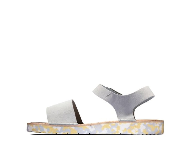 Clarks Lunan Strap. Flat Sandals Light Blue Women - India T6Y1197-Q3