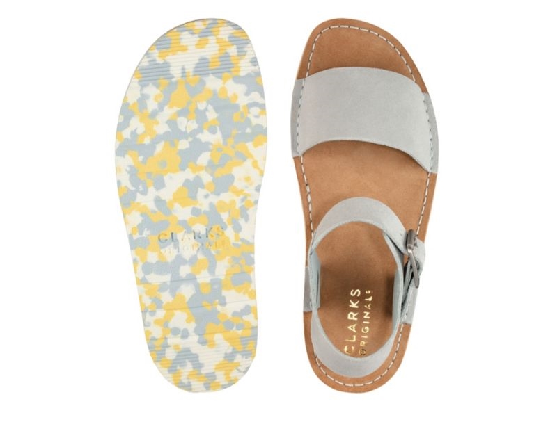 Clarks Lunan Strap. Flat Sandals Light Blue Women - India T6Y1197-Q3