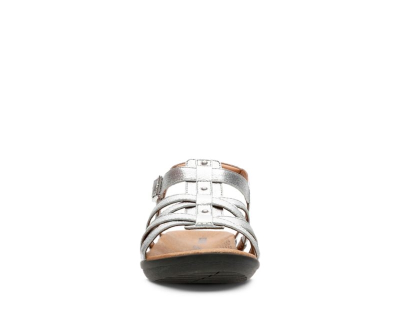 Clarks Manilla Bonita Sandals Flat Sandals Silver Women - India M8H0457-W2