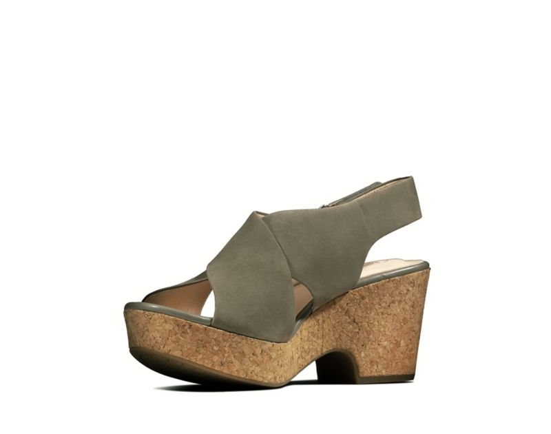 Clarks Maritsa Lara Sandals Heeled Sandals Olive Women - India V8E3753-X3