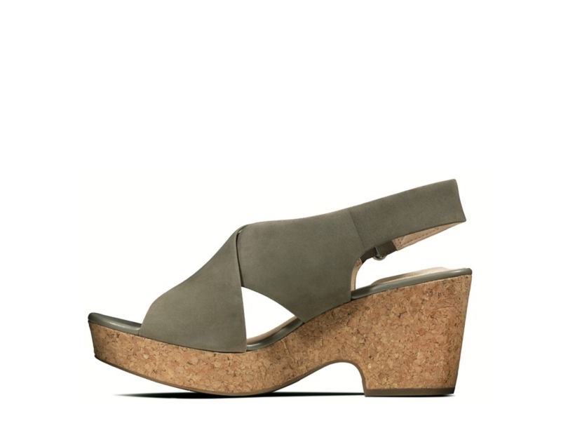 Clarks Maritsa Lara Sandals Heeled Sandals Olive Women - India V8E3753-X3