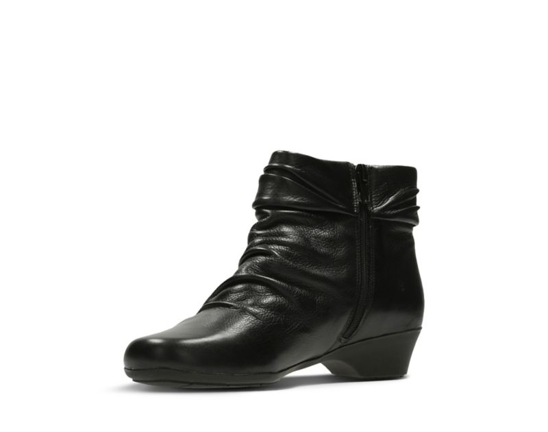Clarks Matron Ella Ankle Boots Black Women - India G0R2165-R9