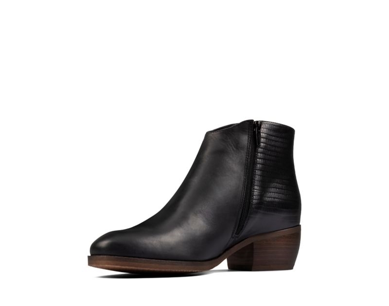 Clarks Mila Myth Ankle Boots Black Women - India T4A2039-P5