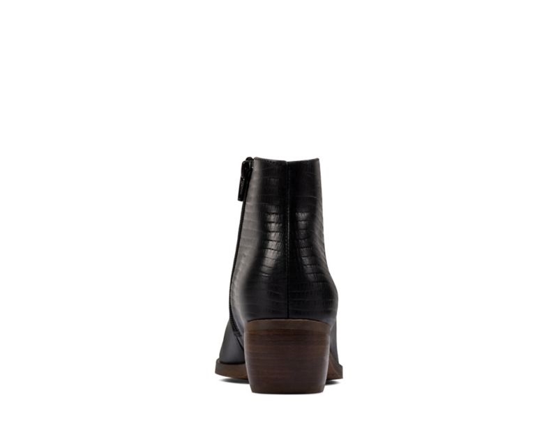 Clarks Mila Myth Ankle Boots Black Women - India T4A2039-P5