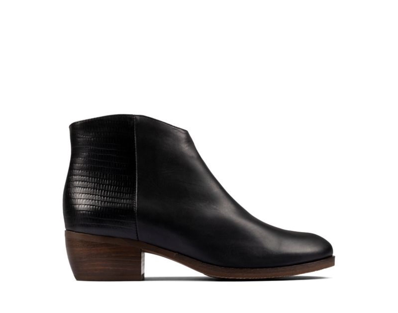Clarks Mila Myth Ankle Boots Black Women - India T4A2039-P5