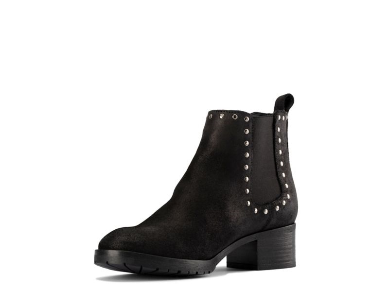 Clarks Mila Top Chelsea Boots Black Women - India E9L9759-X9