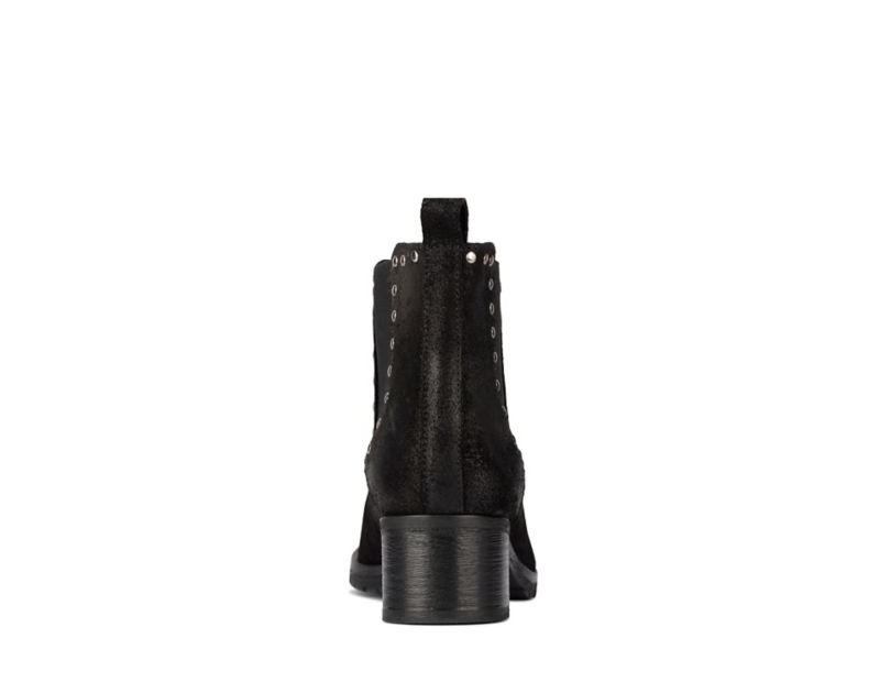 Clarks Mila Top Chelsea Boots Black Women - India E9L9759-X9