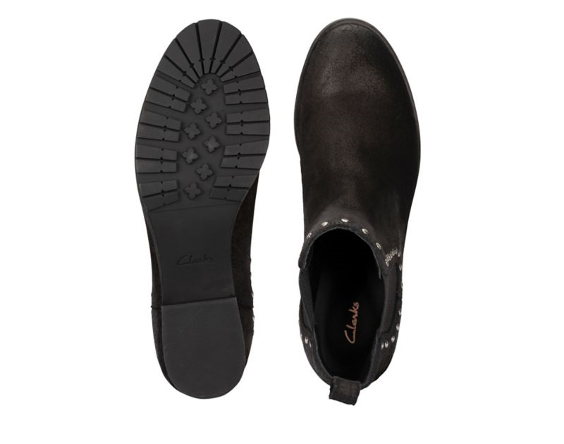 Clarks Mila Top Chelsea Boots Black Women - India E9L9759-X9