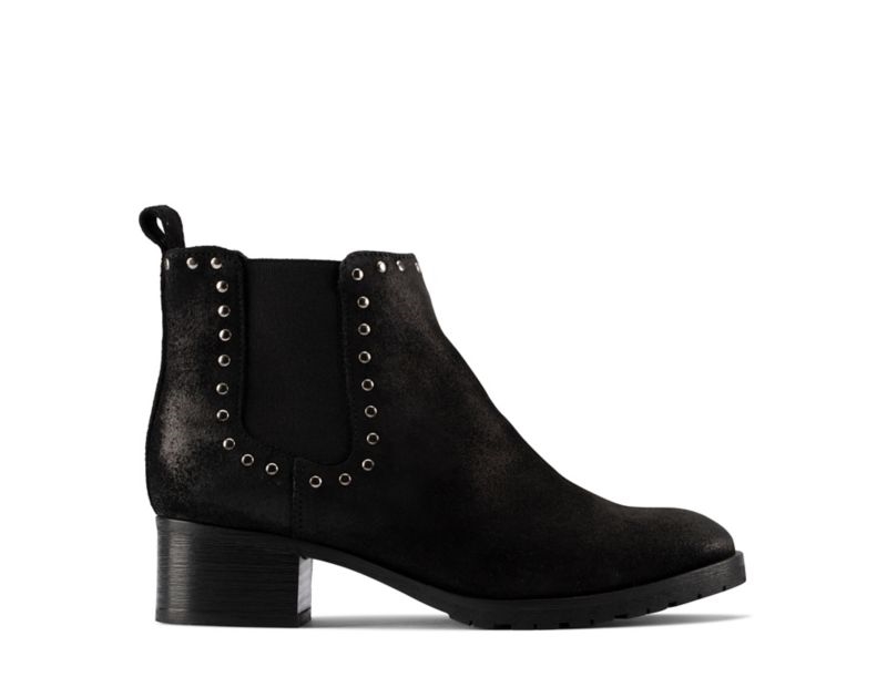 Clarks Mila Top Chelsea Boots Black Women - India E9L9759-X9