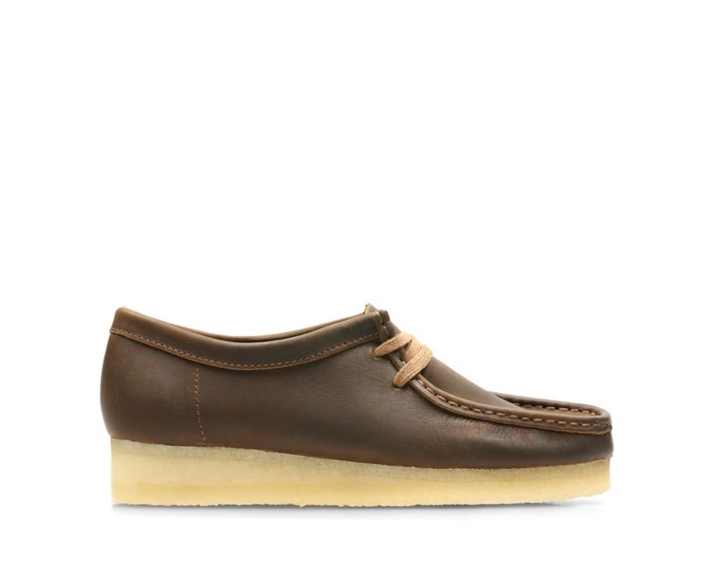 Clarks Originals Wallabee Boots Flat Shoes Dark Brown Women - India I6Y6808-Z8
