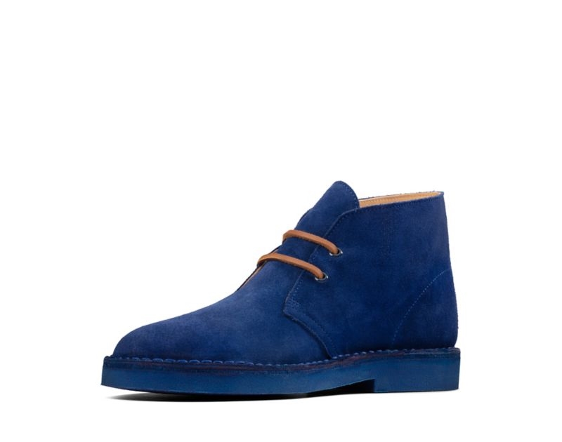 Clarks Ortholite Desert Boots Blue Women - India U7T3140-J6