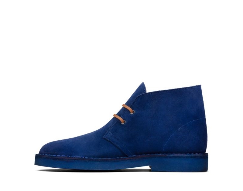 Clarks Ortholite Desert Boots Blue Women - India U7T3140-J6