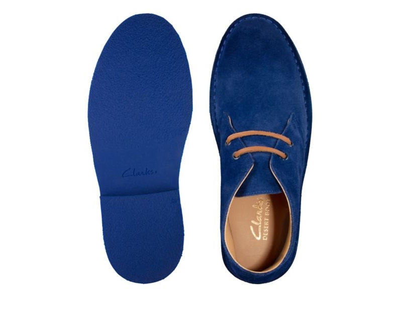 Clarks Ortholite Desert Boots Blue Women - India U7T3140-J6
