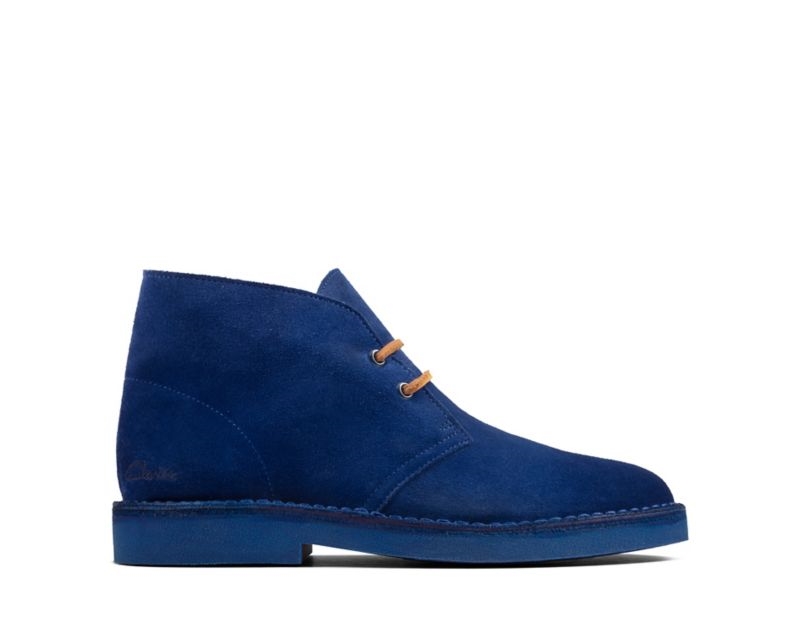 Clarks Ortholite Desert Boots Blue Women - India U7T3140-J6