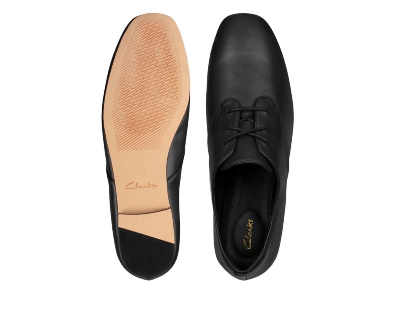 Clarks Pure 2 Lace Flat Shoes Black Women - India P5T4661-Z1