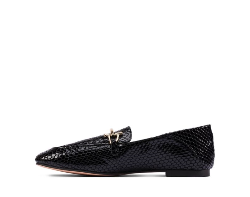 Clarks Pure 2 Loafers Flat Shoes Black Women - India M2P3215-W1