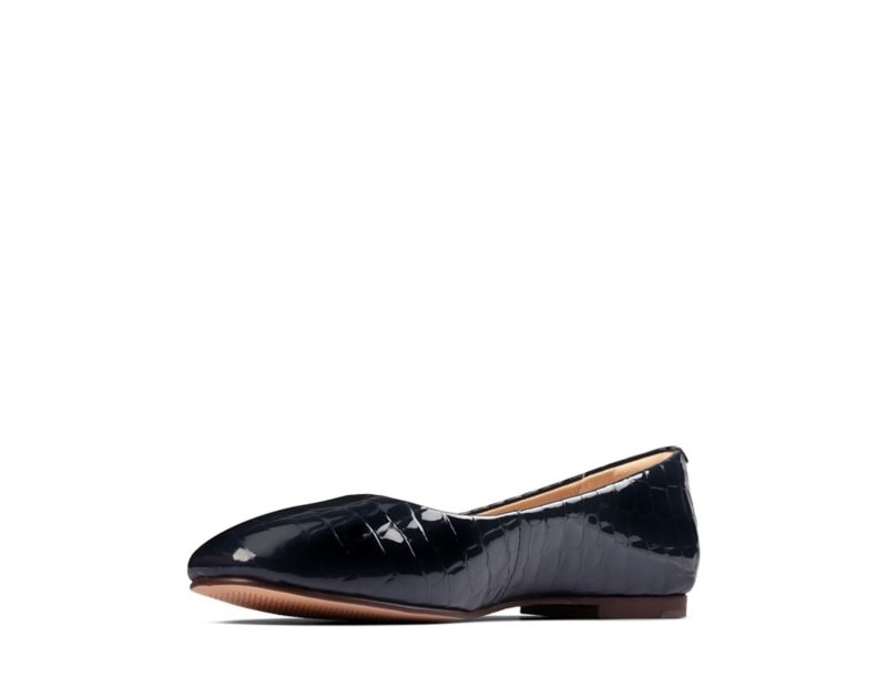 Clarks Pure 2 Pumps Flat Shoes Navy Women - India F8D2823-K6