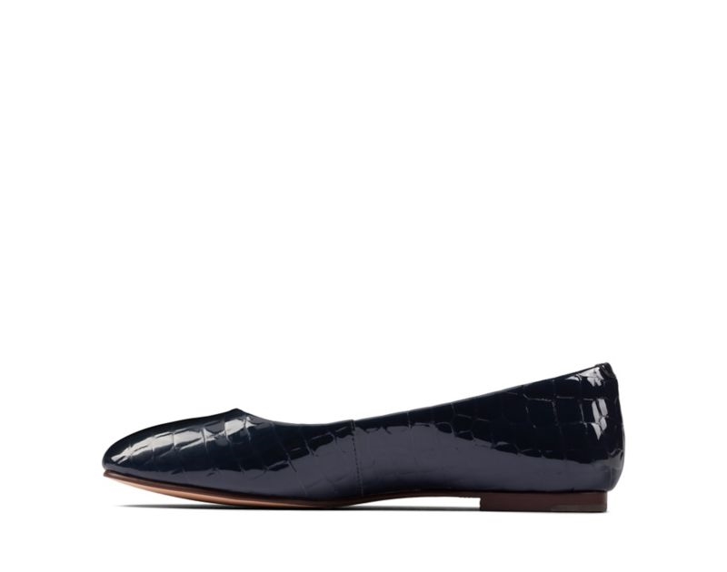 Clarks Pure 2 Pumps Flat Shoes Navy Women - India F8D2823-K6