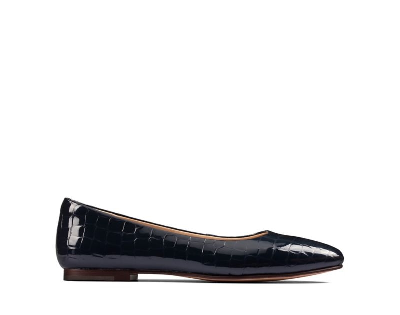 Clarks Pure 2 Pumps Flat Shoes Navy Women - India F8D2823-K6