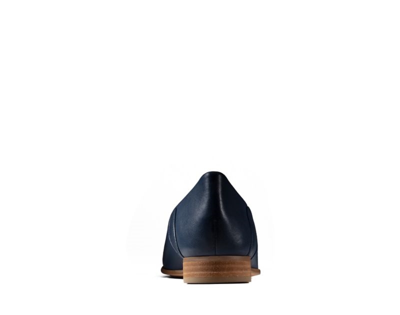 Clarks Pure Tone Loafers Navy Women - India V2H2578-E3
