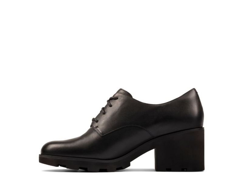 Clarks Rene Lace Heeled Shoes Heels Black Women - India Z5F1000-M5