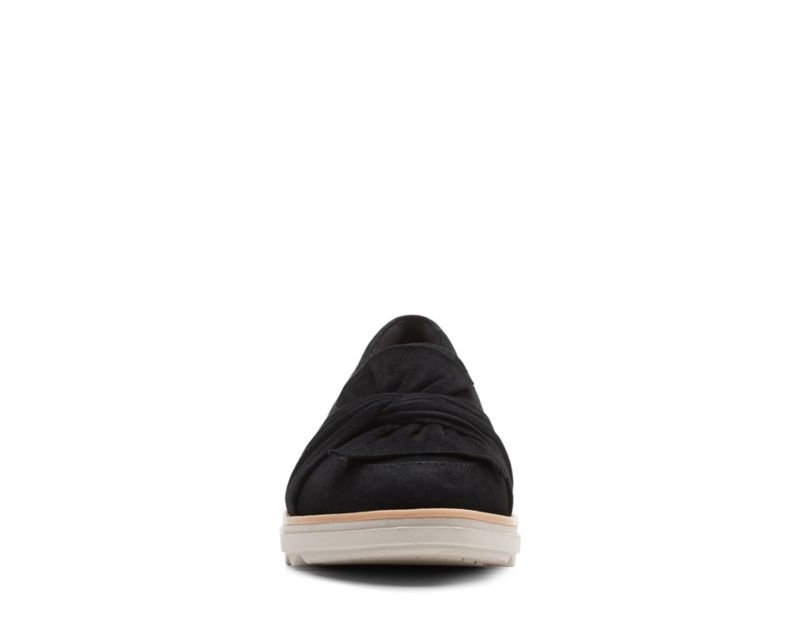 Clarks Sharon Dasher Loafers Black Shoes Black Women - India D2W9696-T7