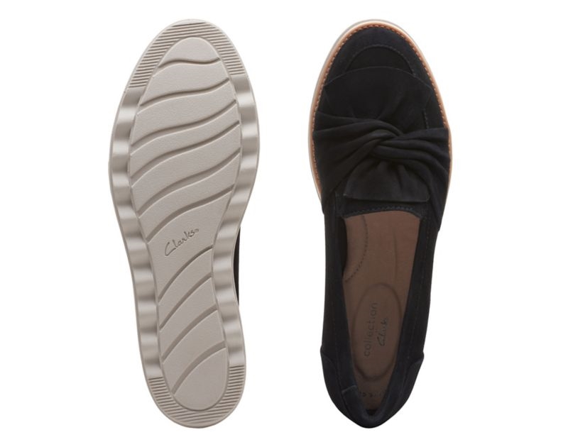 Clarks Sharon Dasher Loafers Black Shoes Black Women - India D2W9696-T7