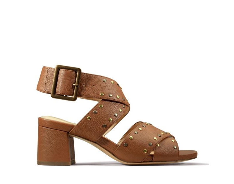 Clarks Sheer 55 Buckle Heeled Sandals Brown Women - India Y7S3072-C6