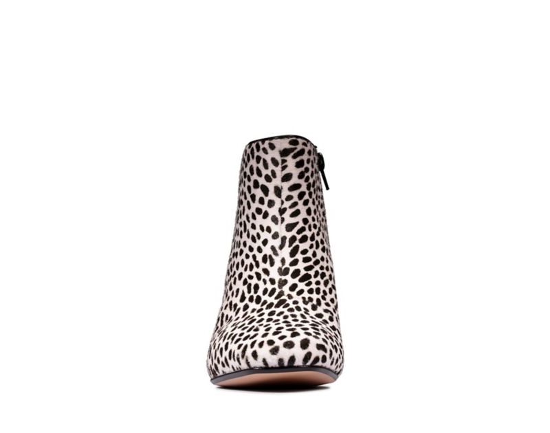 Clarks Sheer Flora 2 Ankle Boots Leopard Women - India E0X1310-D0