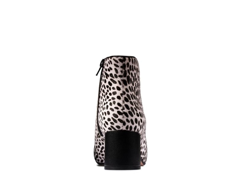 Clarks Sheer Flora 2 Ankle Boots Leopard Women - India E0X1310-D0