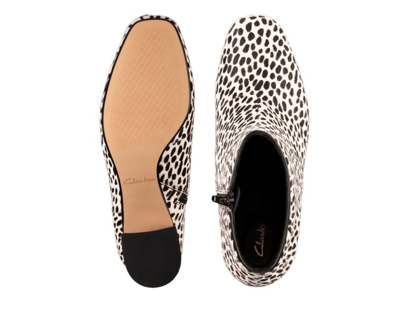 Clarks Sheer Flora 2 Ankle Boots Leopard Women - India E0X1310-D0