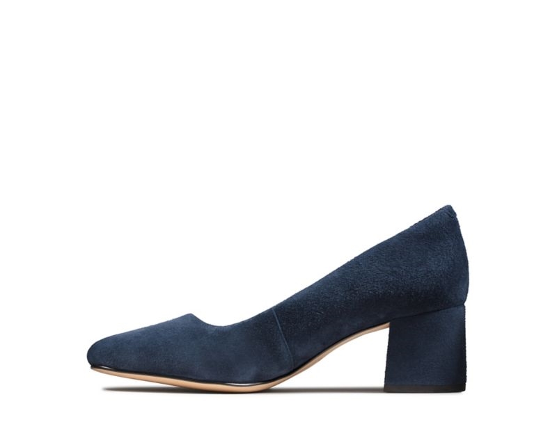 Clarks Sheer Rose Heeled Shoes Black Shoes Navy Women - India S4L4537-I6