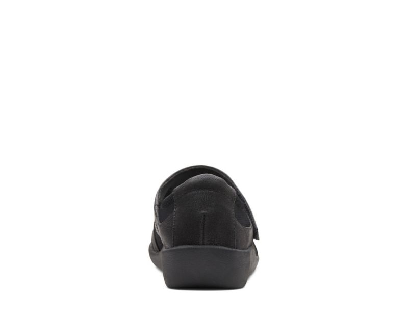 Clarks Sillian Bella Flat Shoes Black Women - India I5L3425-O7