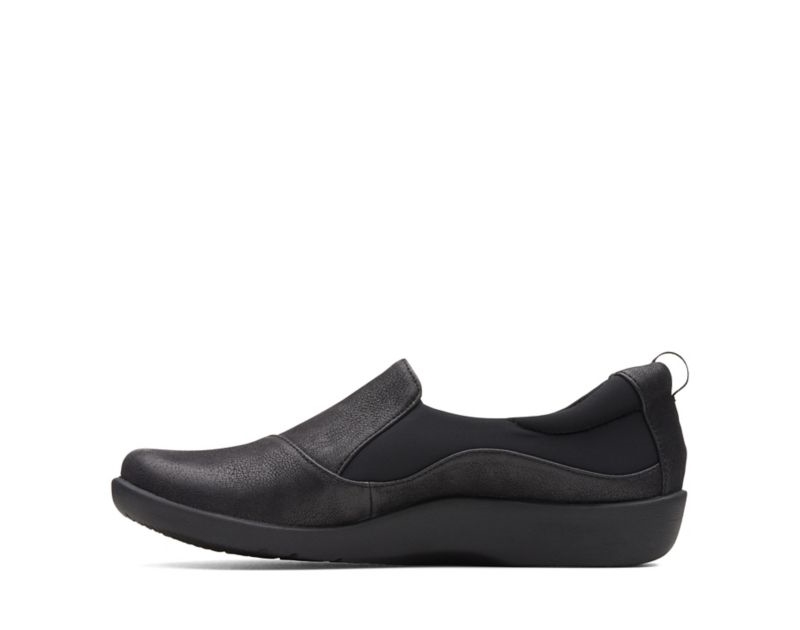 Clarks Sillian Paz Flat Shoes Black Women - India B8A9621-B7