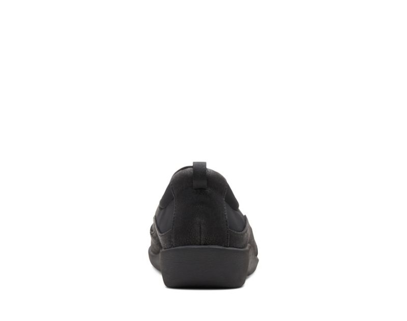 Clarks Sillian Paz Flat Shoes Wide Fit Shoes Black Women - India P8X0887-B9