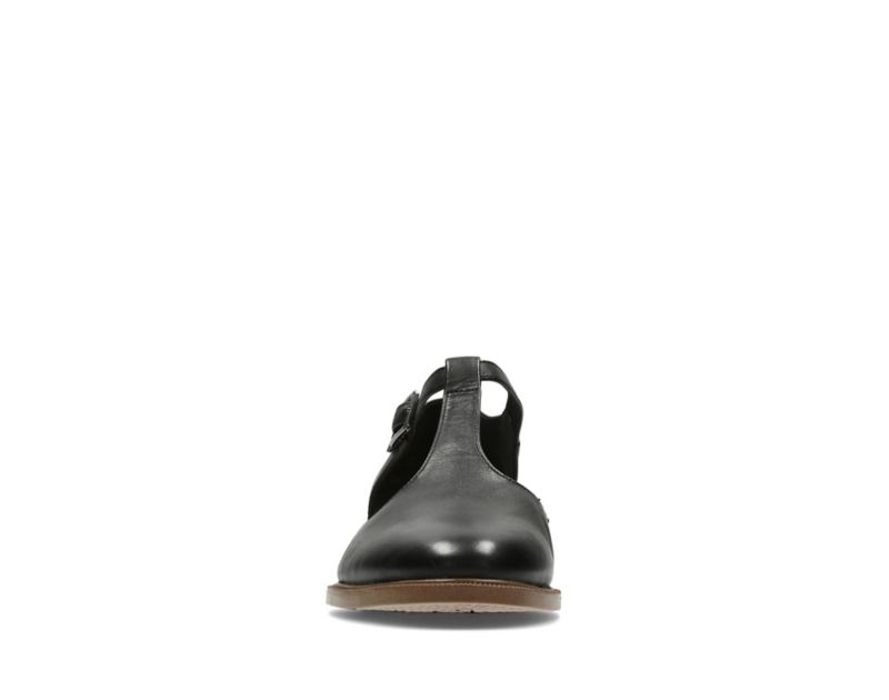 Clarks Taylor Palm Flat Shoes Black Women - India G4H0470-R9