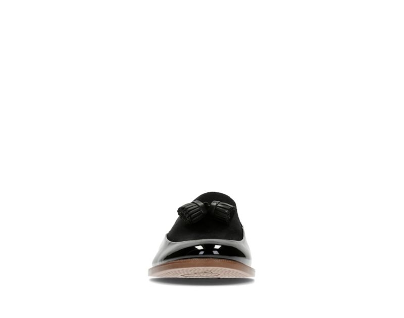 Clarks Taylor Spring Loafers Flat Shoes Black Women - India W5P3619-H0
