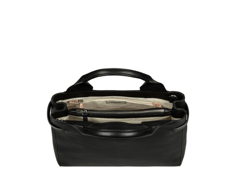 Clarks The Ella Large Leather Bags Black Women - India Y9U1699-P8