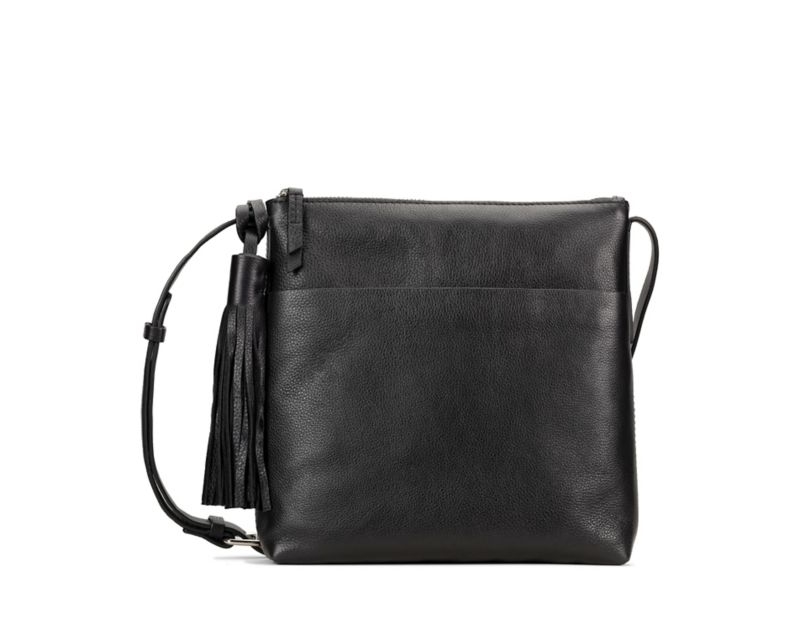 Clarks Topsham Shine Leather Bags Cross Body Bags Black Women - India A1I8899-O8