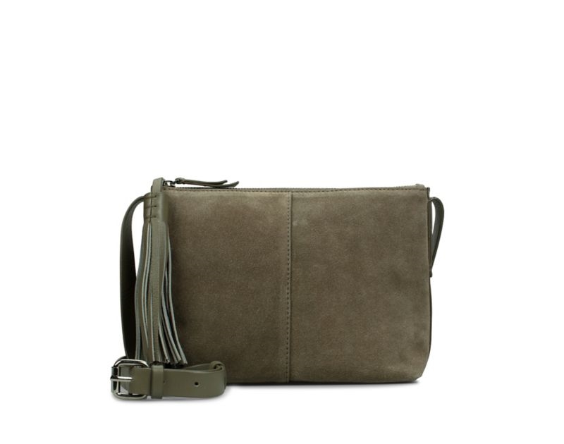 Clarks Tornolo Hope Cross Body Bags Olive Women - India L5U0719-O3