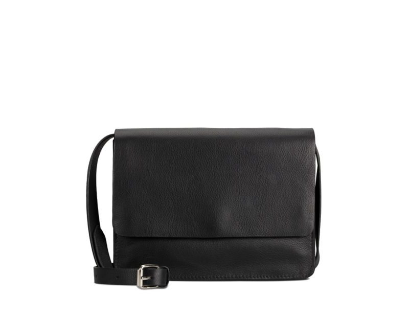Clarks Treen River Cross Body Bags Leather Bags Black Women - India F2Q1954-G1