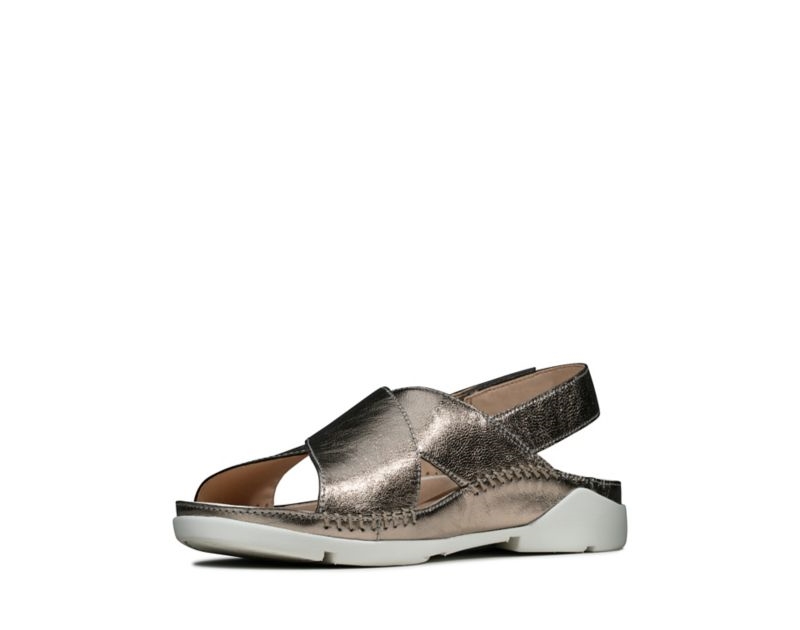 Clarks Tri Alexia Flat Sandals Gold Women - India R6L2457-J7