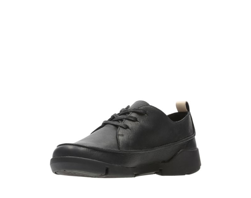 Clarks Tri Clara Flat Shoes Black Women - India C1A5182-Q2