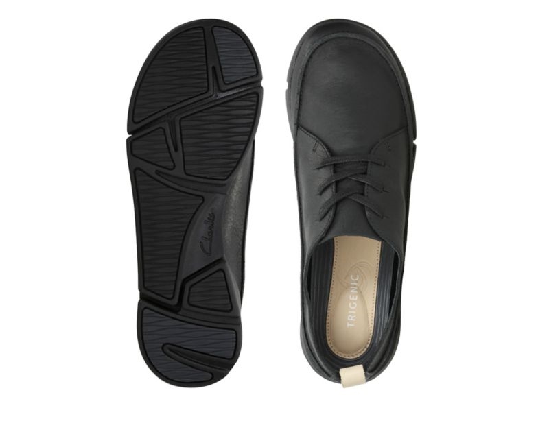 Clarks Tri Clara Flat Shoes Black Women - India C1A5182-Q2