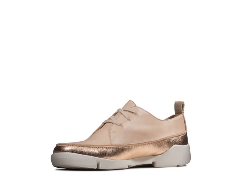 Clarks Tri Clara Trainers Flat Shoes Skin Women - India I0V6439-Q4