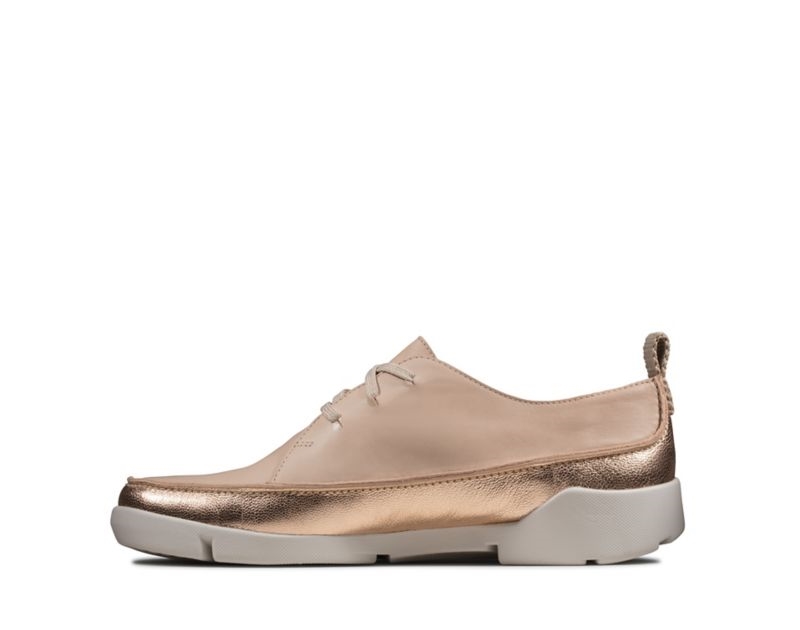 Clarks Tri Clara Trainers Flat Shoes Skin Women - India I0V6439-Q4