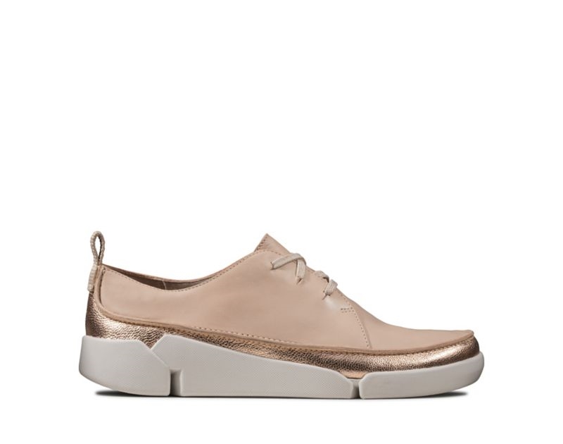 Clarks Tri Clara Trainers Flat Shoes Skin Women - India I0V6439-Q4