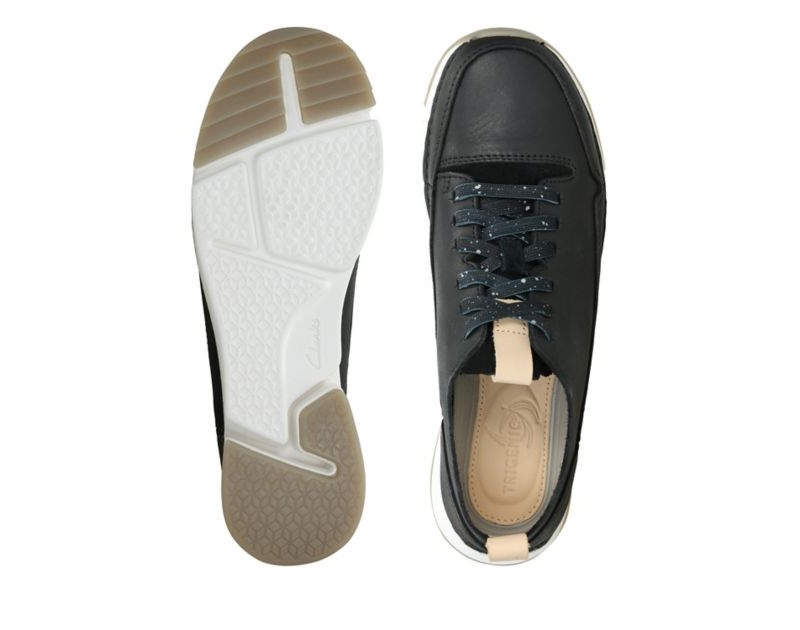 Clarks Tri Spark Trainers Black Women - India R6Y0864-J9