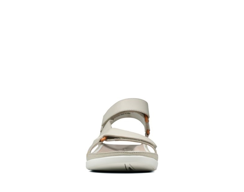 Clarks Tri Sporty Sandals Flat Sandals White Women - India Z4J3076-H5